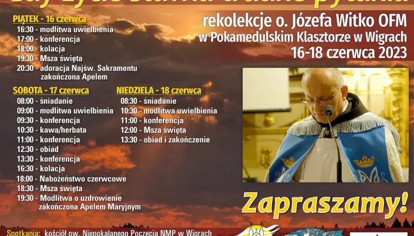Rekolekcje ojca Witko: daty, tematy i miejsca, które musisz znać